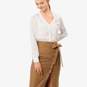 Allegra K Women's Tan Pencil Skirt